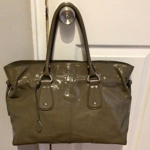 Tod’s Gray Patent Leather Tote